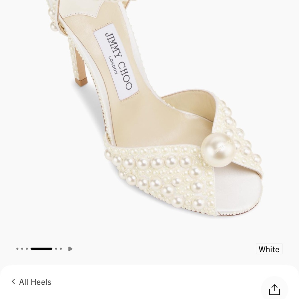 Jimmy Choo Ivory Pearl-Studded Heels